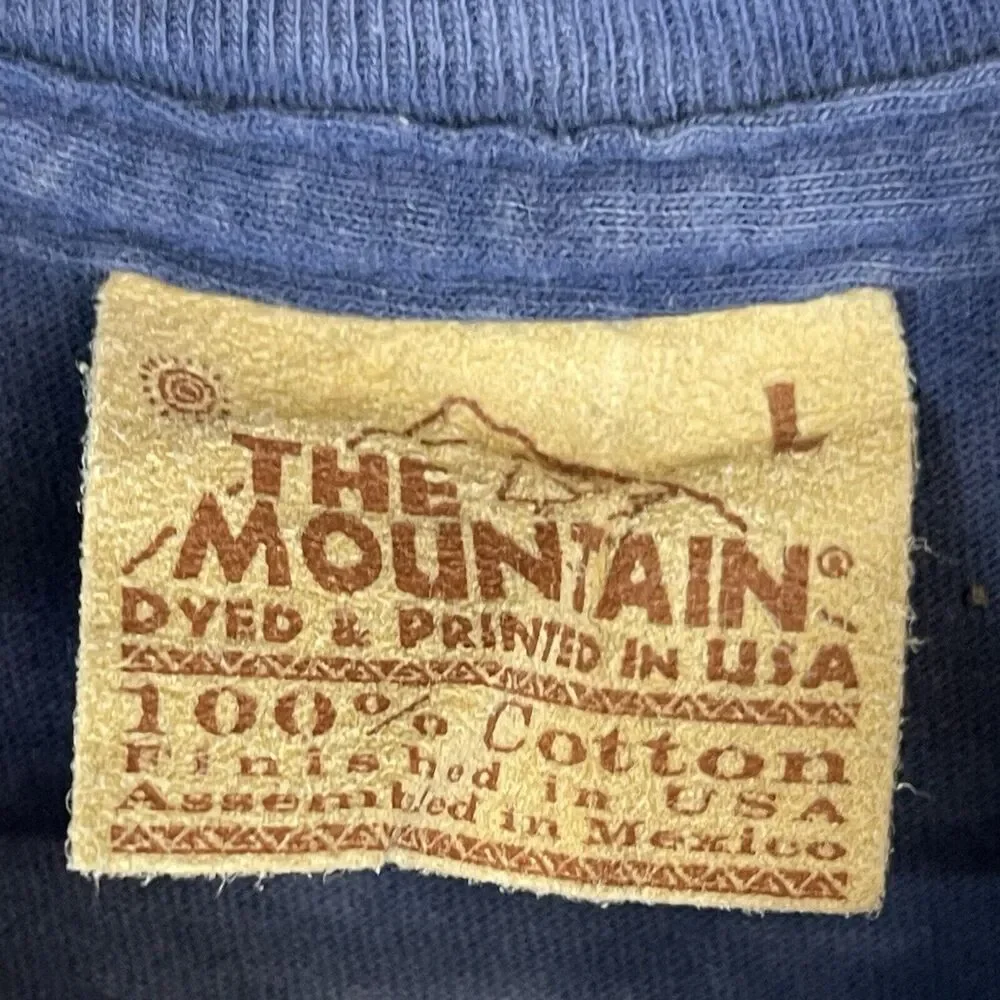 The Mountain Shirt Mens Small Blue Support Our Troops Graphic Print Vintage 2005